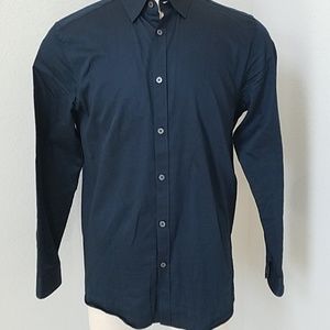 Ted Baker Mens Navy Blue Dress Shirt